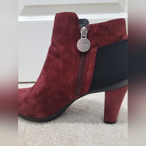 GEOX Heeled Bootie - Garnet, size US 9.5 - Picture 6 of 10
